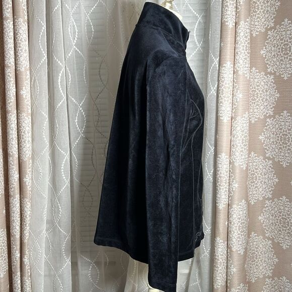 🔥 Vintage Hot Cotton Velour Zip-Up Jacket – Embroidered Detail – Size M - Picture 5 of 8